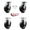 Service Caster 8 Inch Phenolic Caster Set with Roller Bearing 2 Swivel Lock and 2 Rigid SCC SCC-35S820-PHR-BSL-2-R-2 - alternate 4